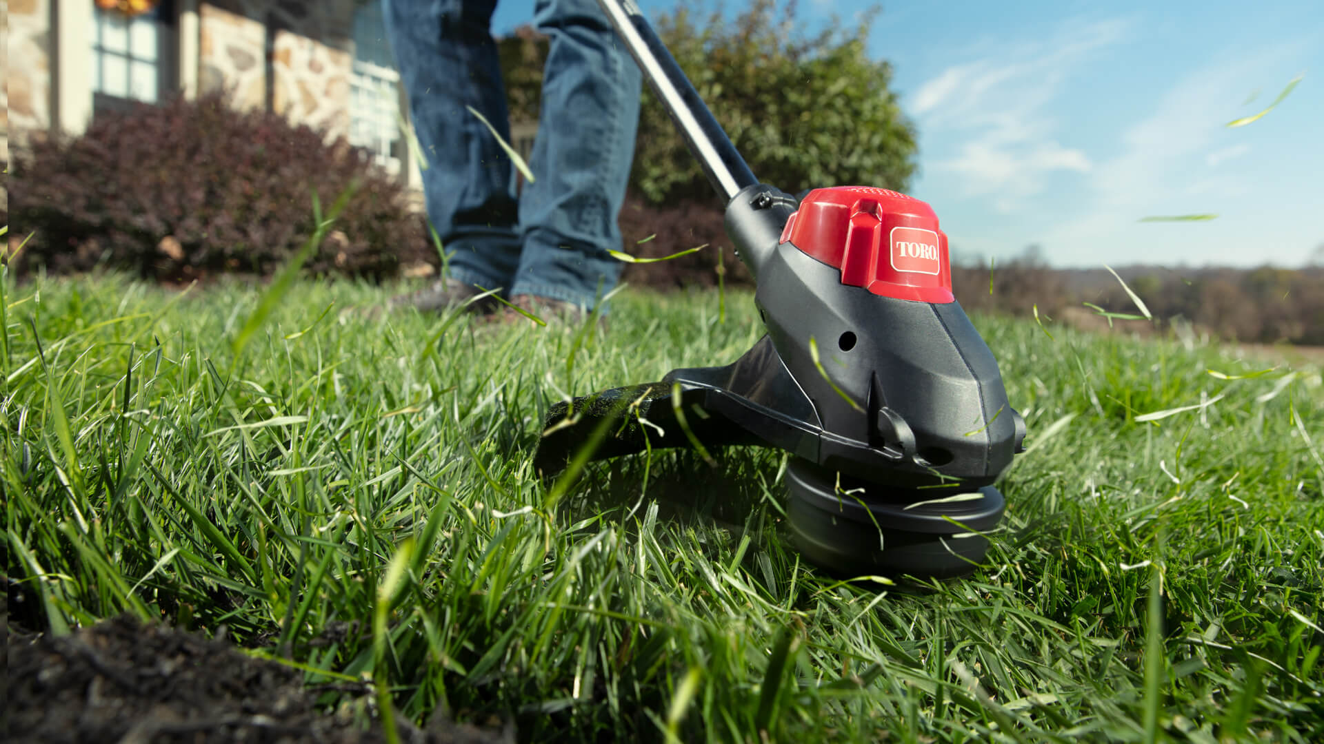 Toro String Trimmer in action