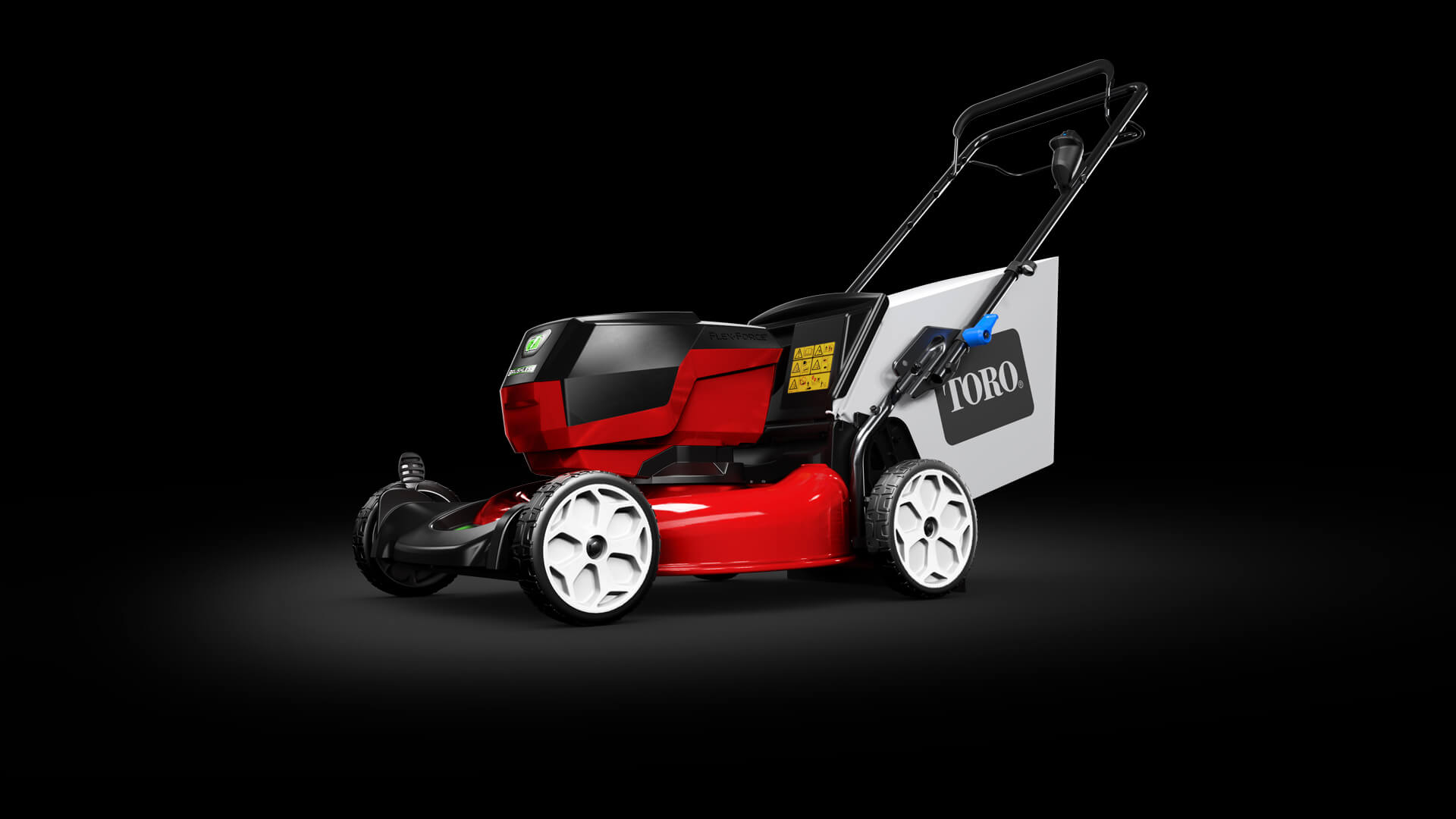 side view of mower